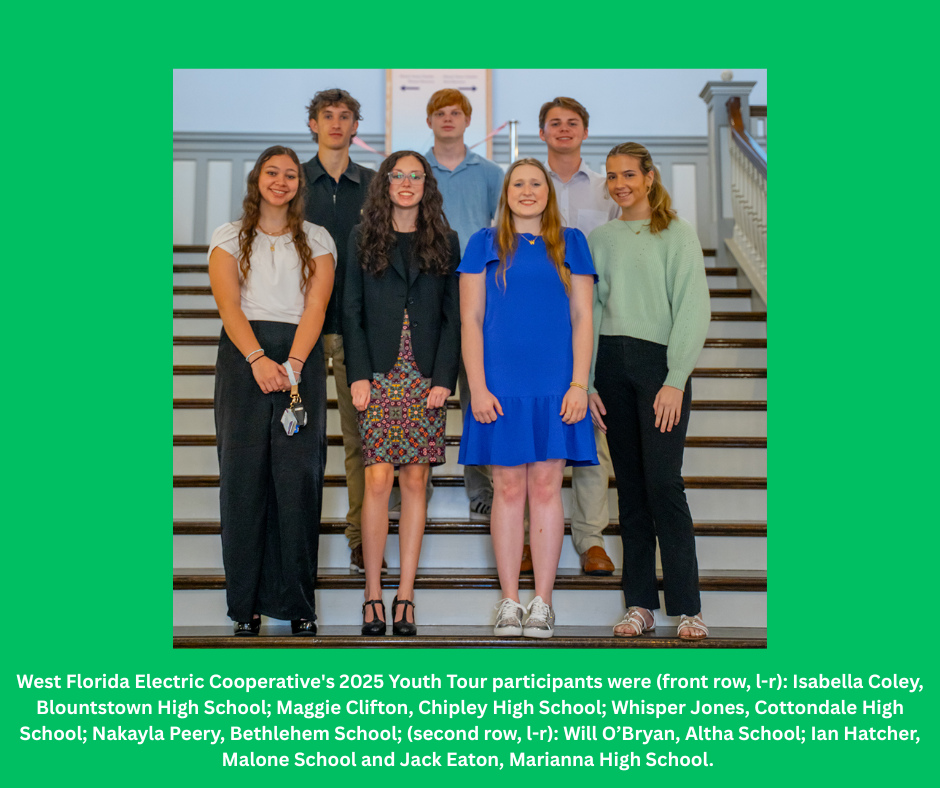 2025 Youth Tour Winners Announced - West Florida Electric Co-op